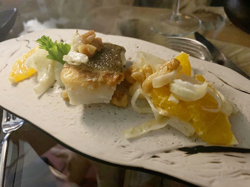 Plato del restaurante del Hotel Punta Grande