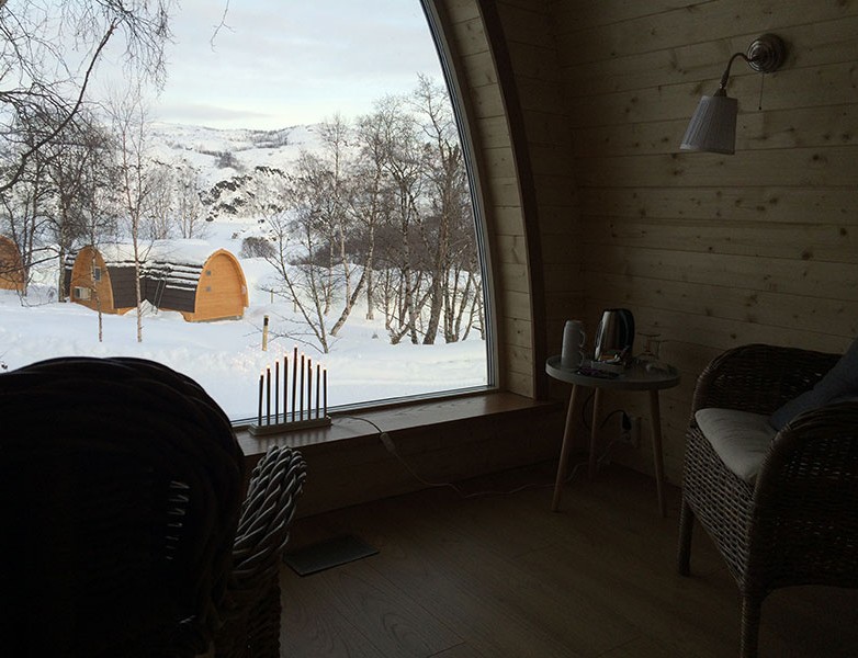 Vistas de las cabinas del Snow Hotel